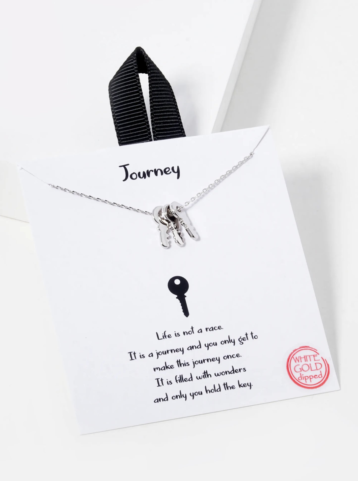 18K Gold Dipped Three Keys Pendant Necklace