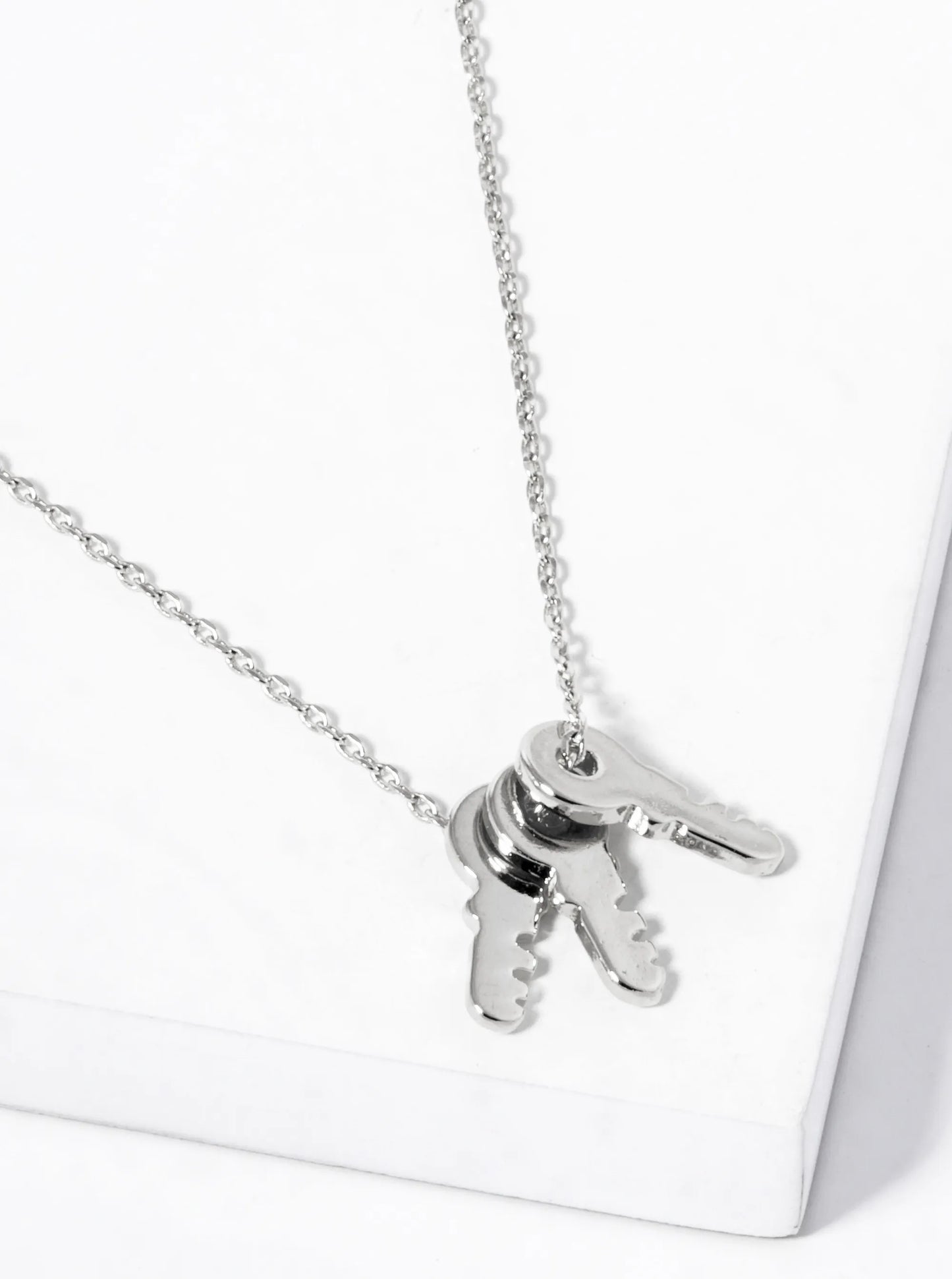 18K Gold Dipped Three Keys Pendant Necklace