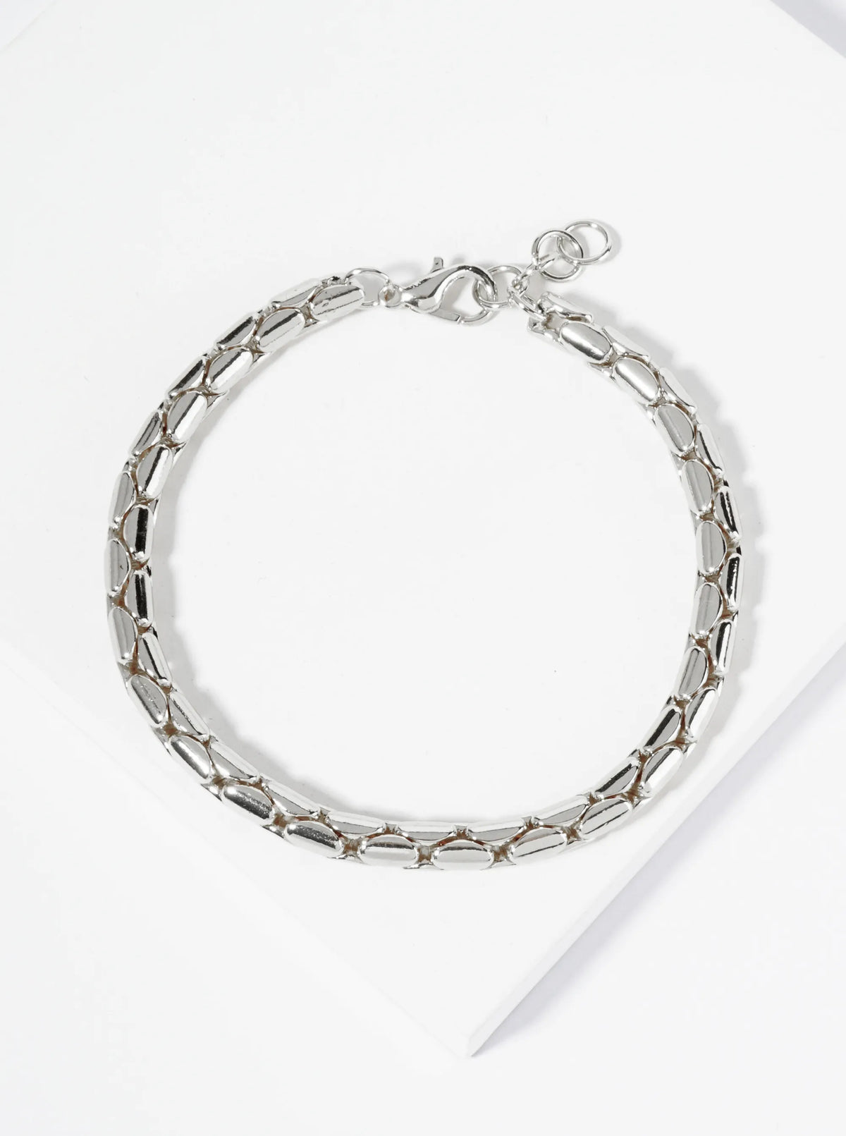 18K Gold Dipped Tube Link Chain Bracelet