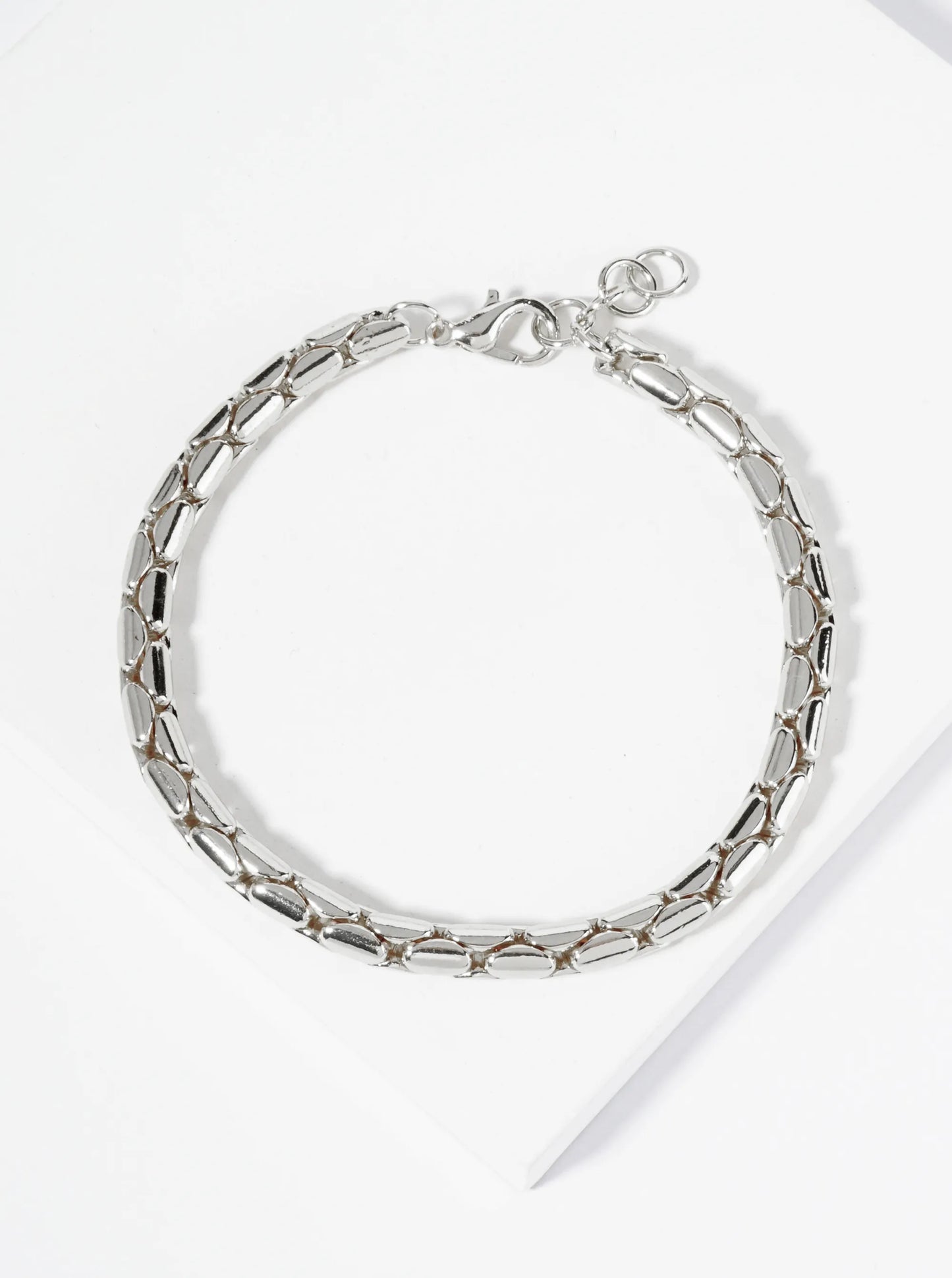 18K Gold Dipped Tube Link Chain Bracelet
