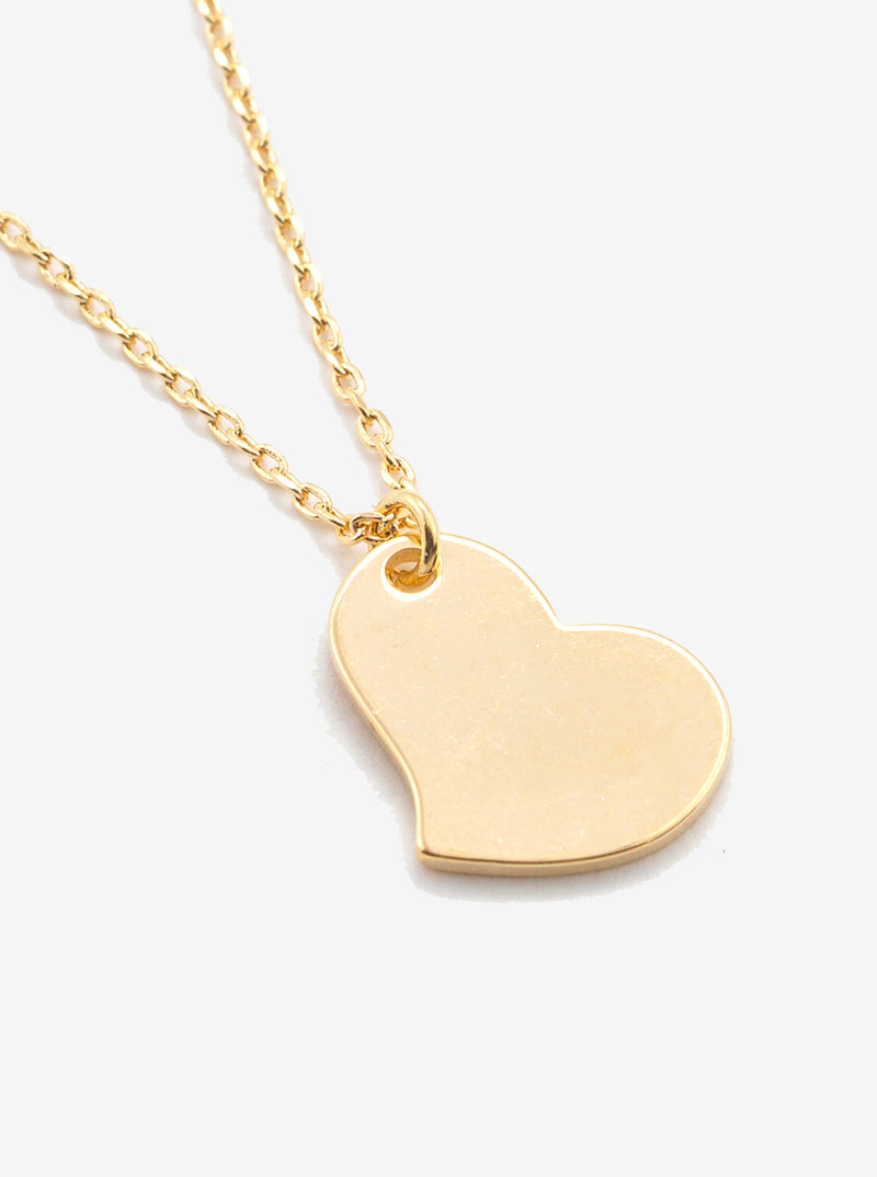 18K Gold Dipped Valentines Day Heart Pendant Necklace