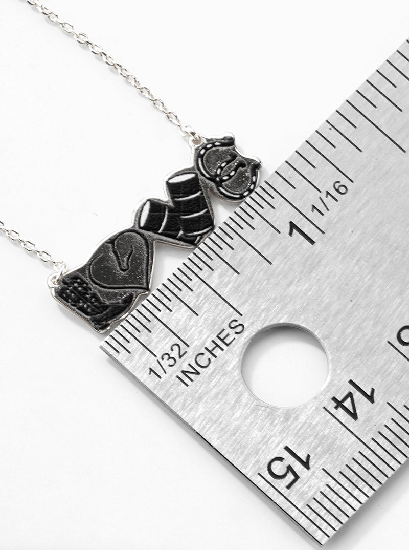 18K Gold Dipped Western Icons Love Pendant Necklace
