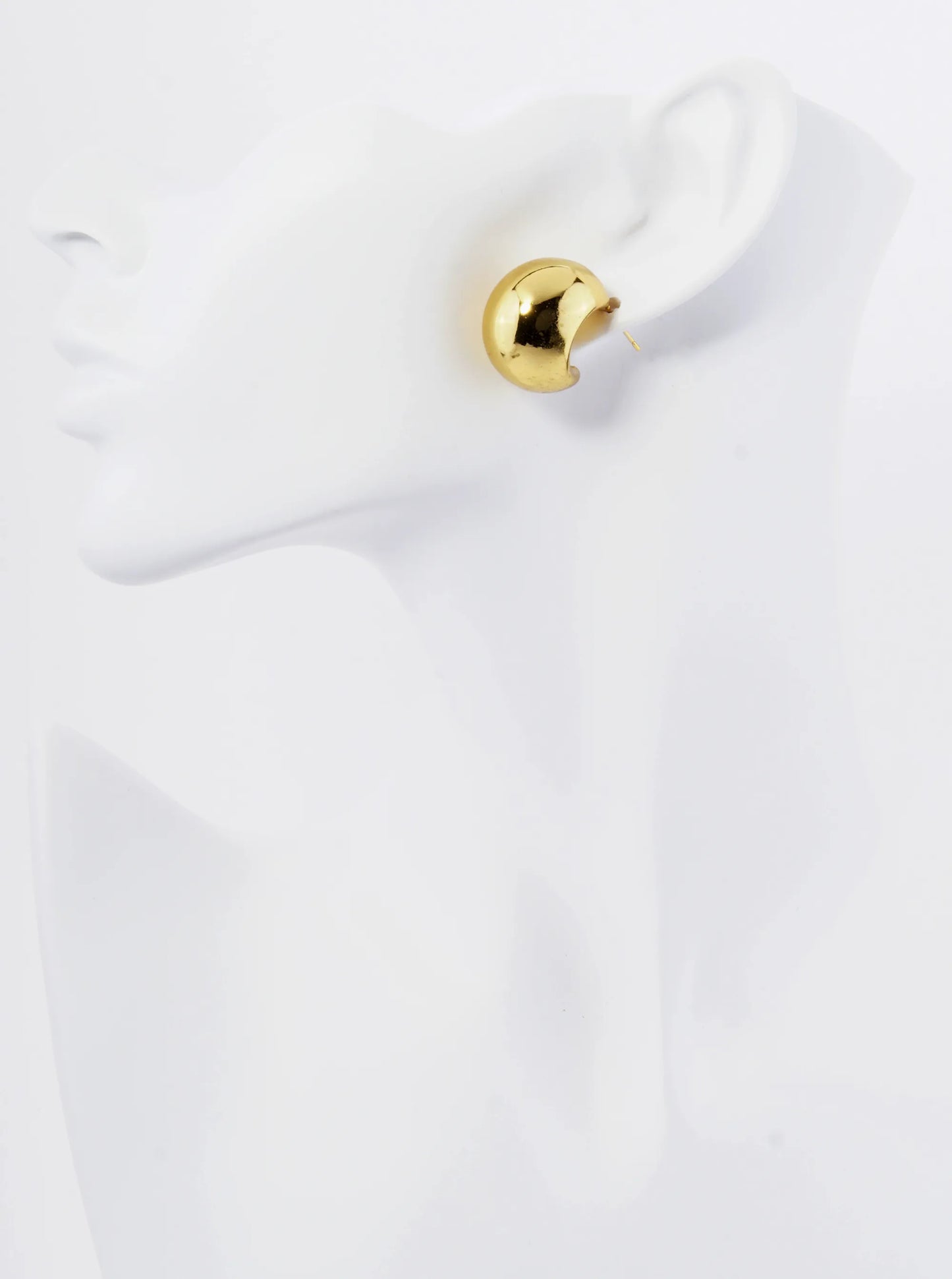 18K Gold Plated Stainless Steel Hollow 22mm Hoop Earrings