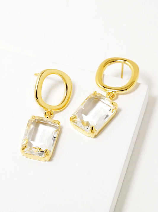 18k Gold Dipped 13mm CZ Drop Dangle Earrings