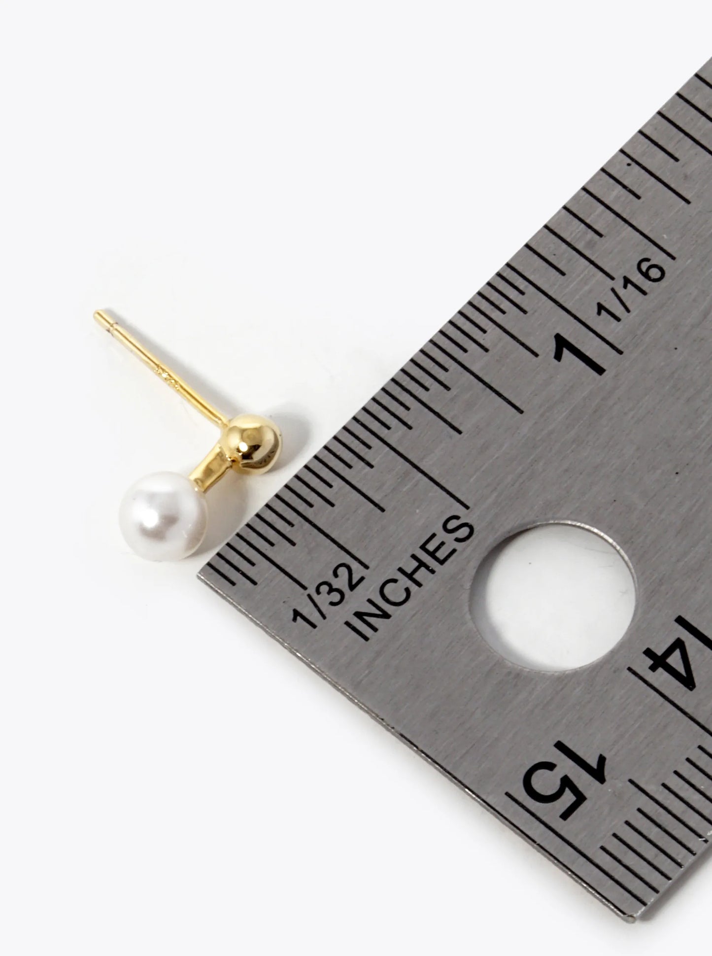 18k Gold Dipped 5mm Pearl Drop Stud Earrings