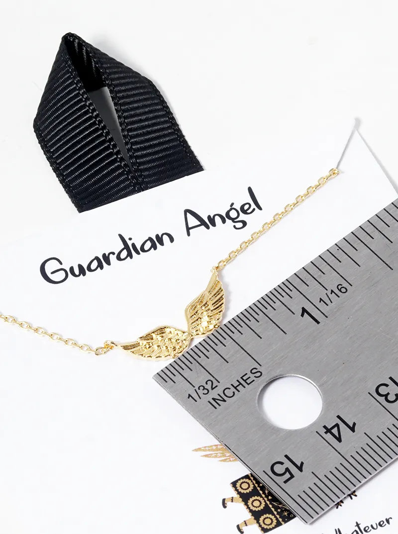 18k Gold Dipped Angel Wing Pendant Dainty Necklace