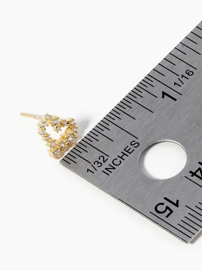18K Gold Dipped Pearl Bead Drop CZ Ribbon Bow Post Stud Earrings