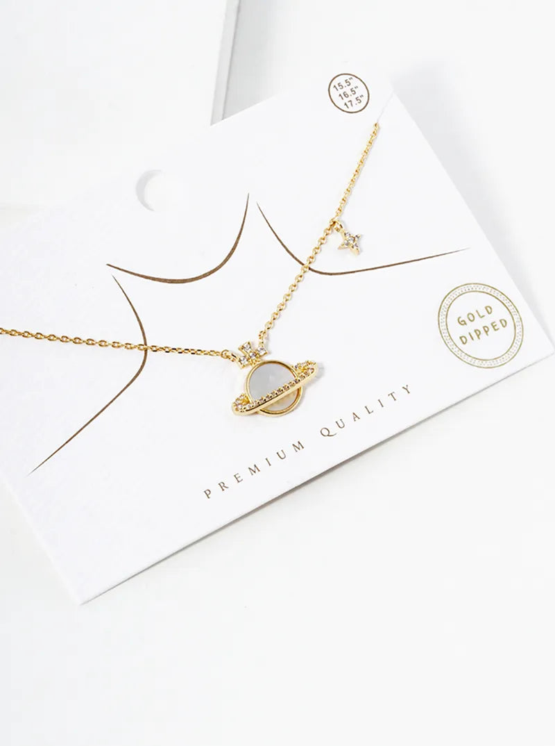 18K Gold Dipped Baguette CZ Ribbon Bow With Glass Pearl Drop Pendant Necklace