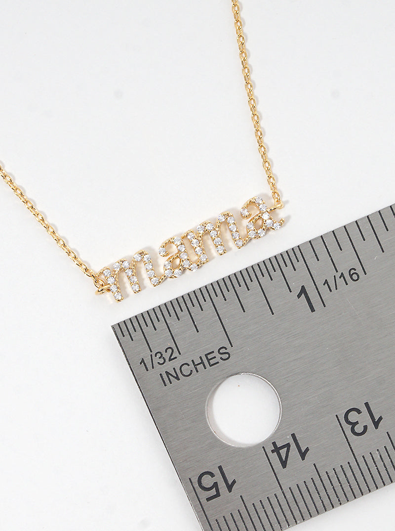 18k Gold Dipped CZ Pave Mama Bracelet