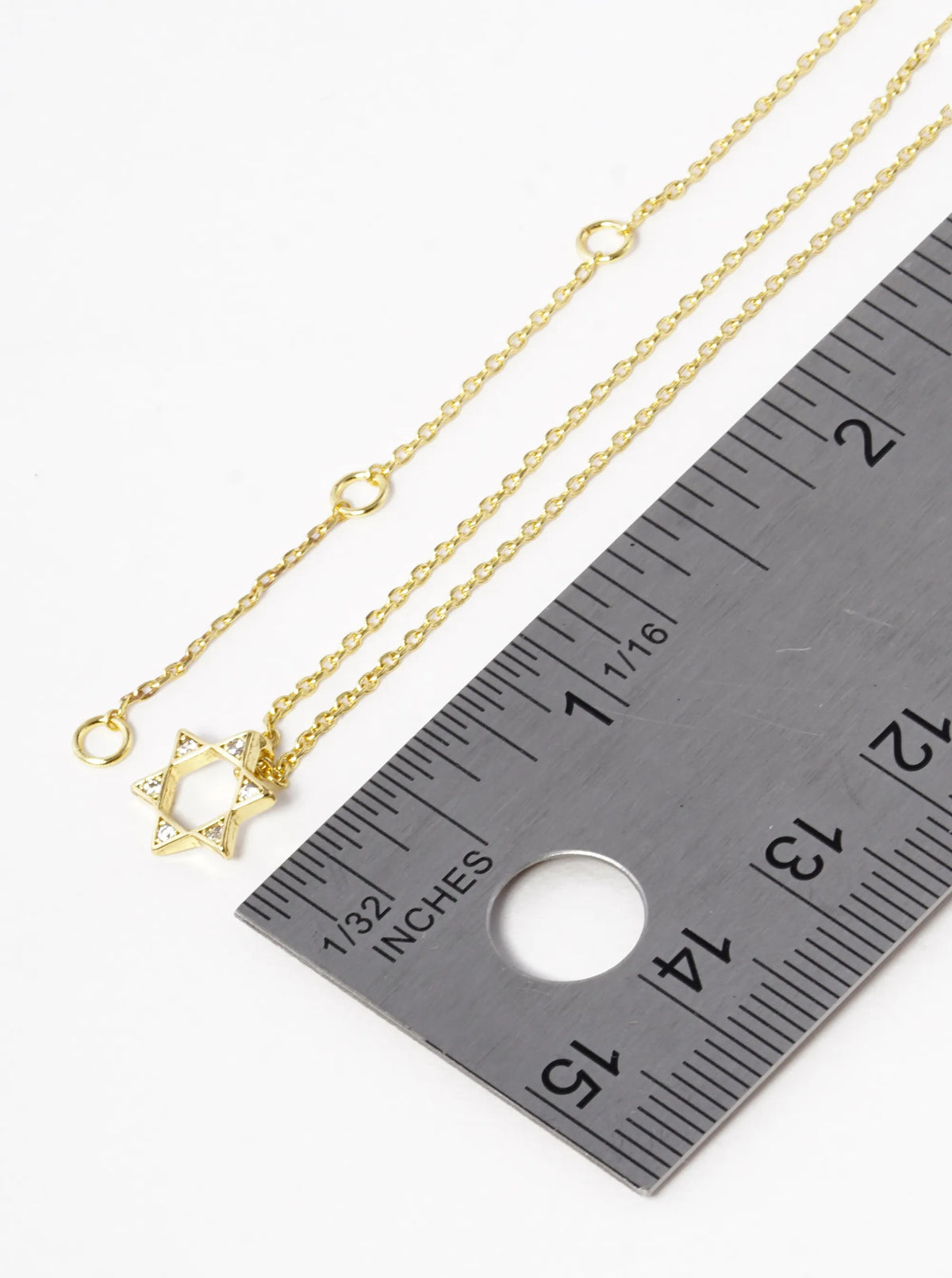18k Gold Dipped CZ Pave Star Of David Pendant Necklace