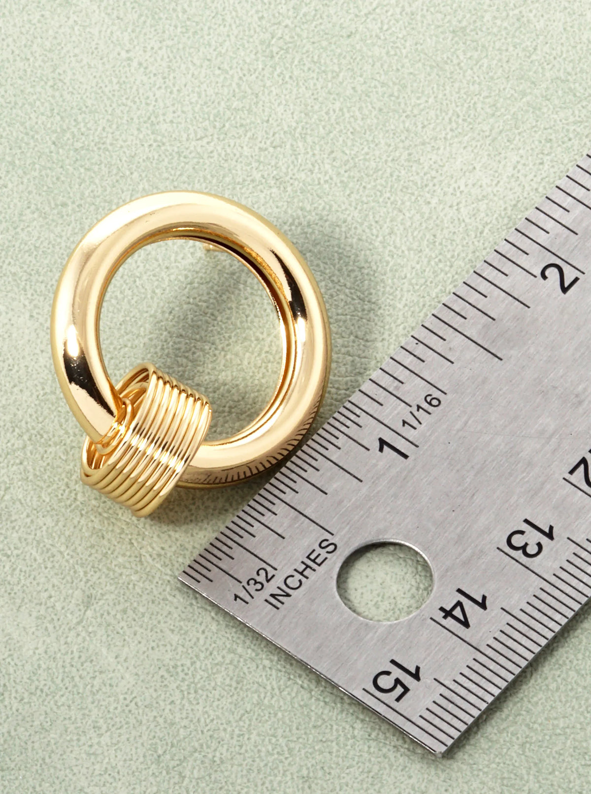 18k Gold Dipped Door Knocker Post Earrings