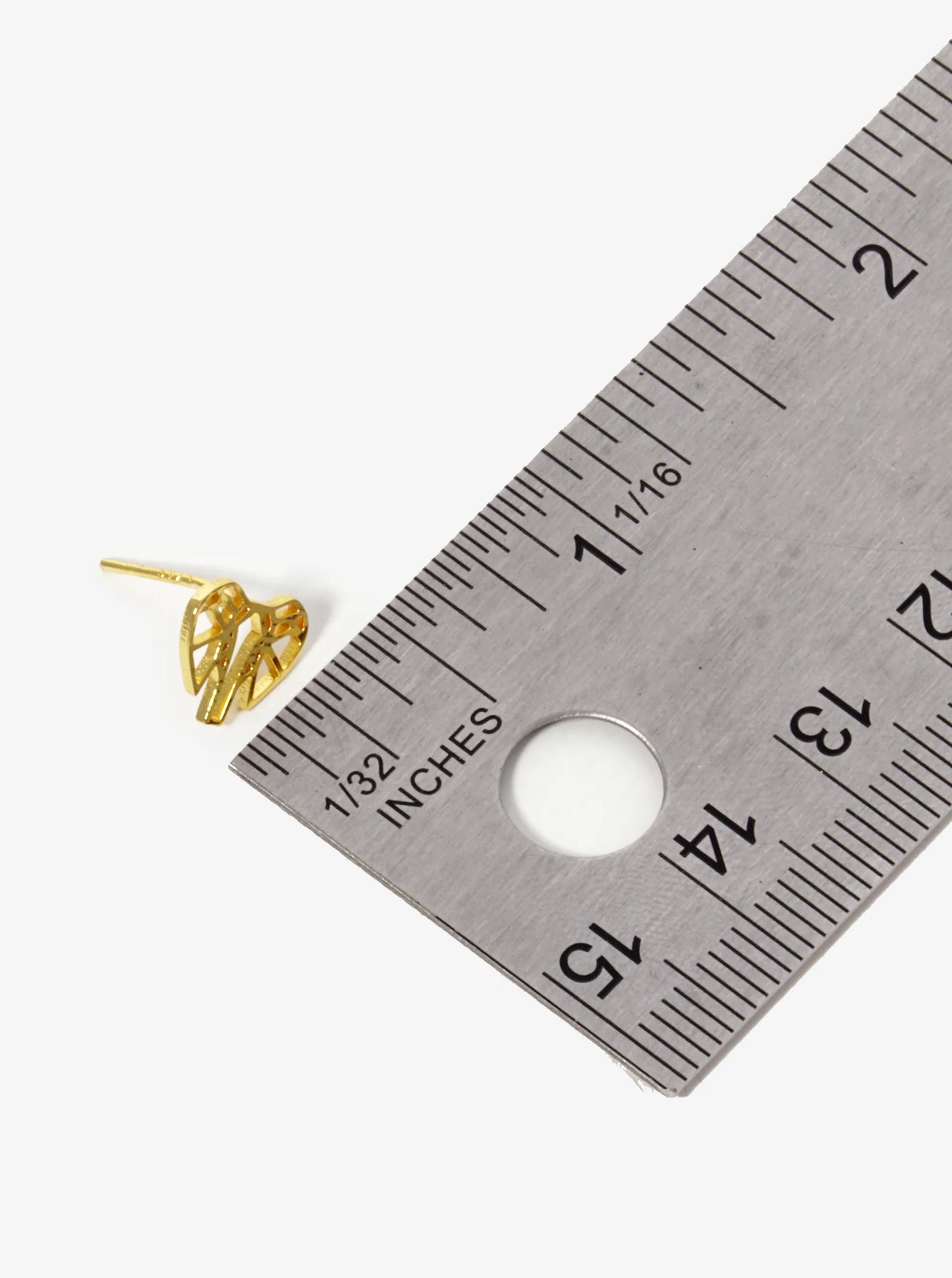 18k Gold Dipped Geometric Elephant Stud Earrings