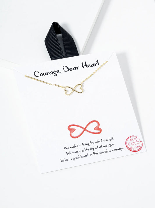 18k Gold Dipped Infinity Heart Pendant Necklace