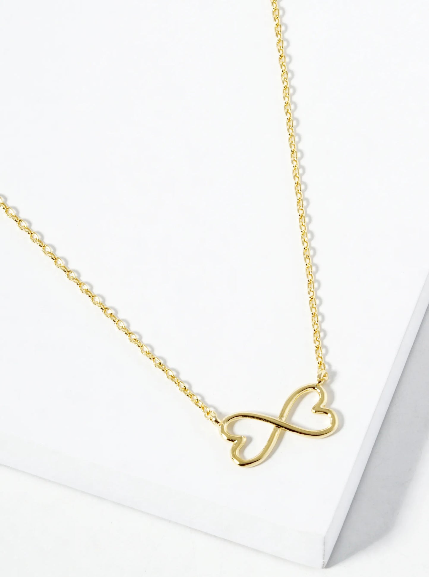 18k Gold Dipped Infinity Heart Pendant Necklace