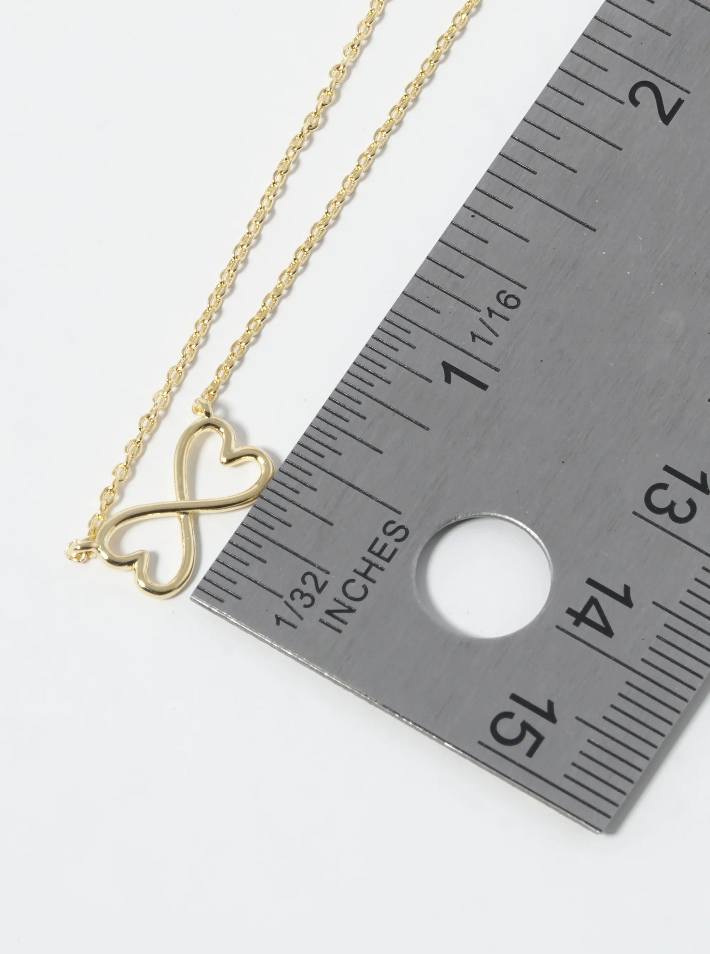 18k Gold Dipped Infinity Heart Pendant Necklace