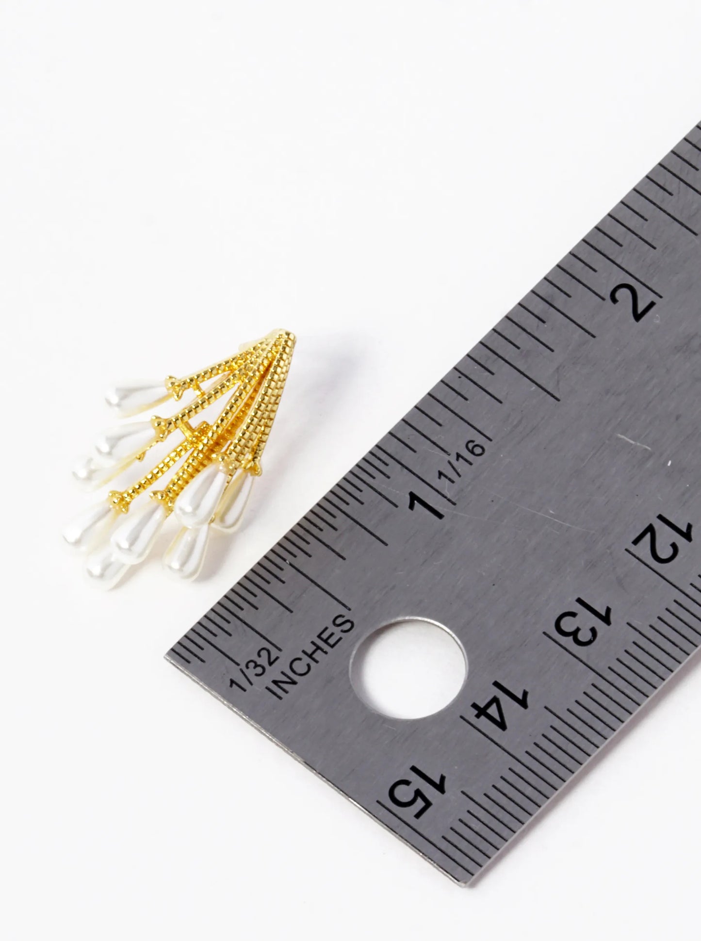 18k Gold Dipped Pearl Cluster Post Stud Earrings