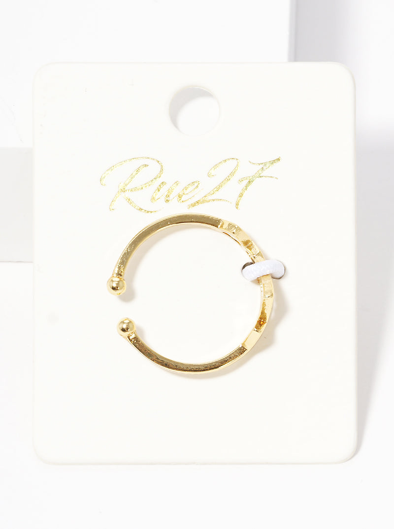 18k Gold Dipped Mountain Shape Adjustable Ring