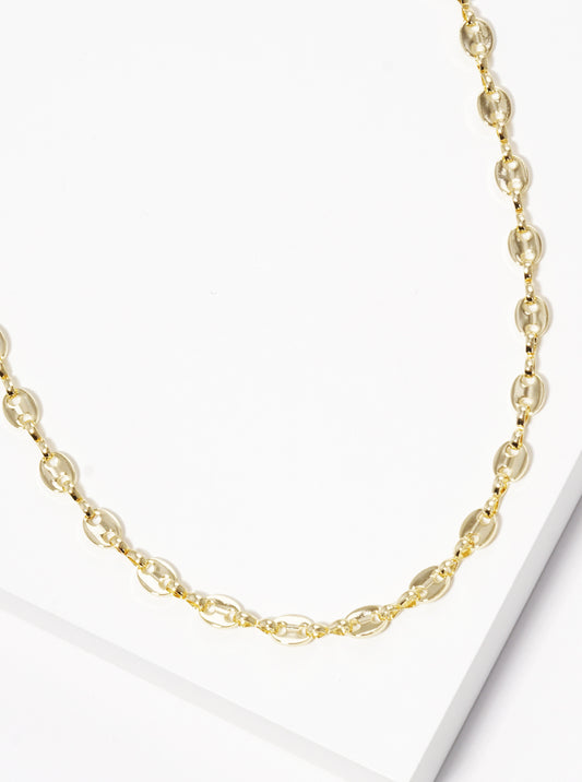 18k Gold Dipped 5mm Coffee Bean Chain Necklace