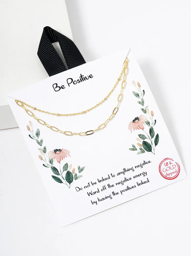 18k Gold Dipped Delicate Double Chain Layered Necklace