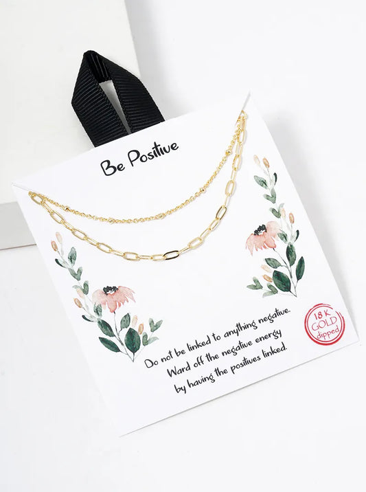 18k Gold Dipped Delicate Double Chain Layered Necklace