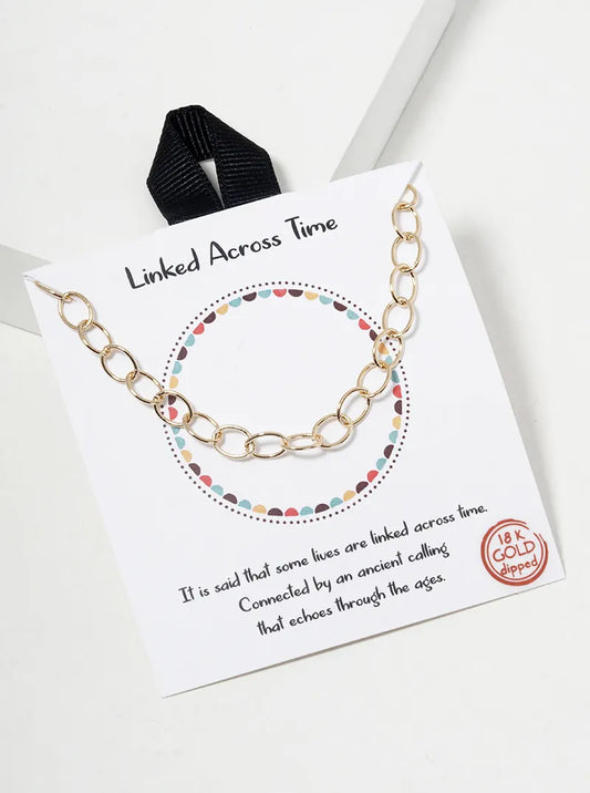 18k Gold Dipped Link Chain Necklace