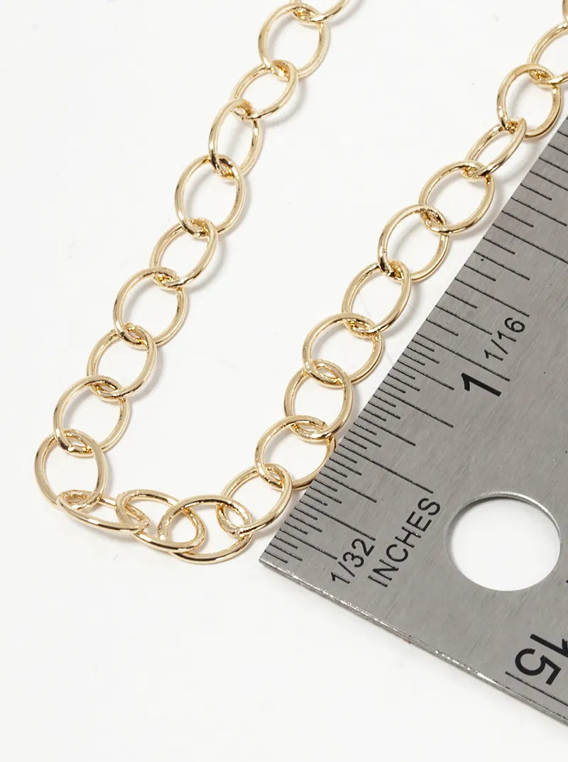 18k Gold Dipped Link Chain Necklace