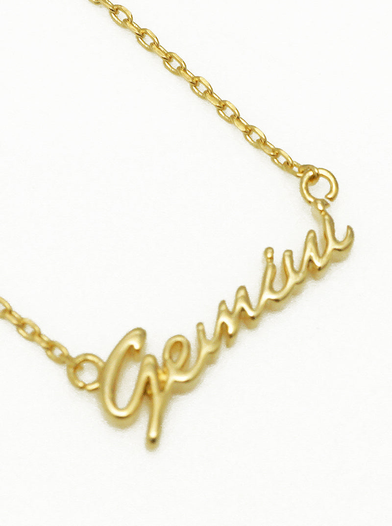 18k Gold Dipped Zodiac Pendant Delicate Necklace