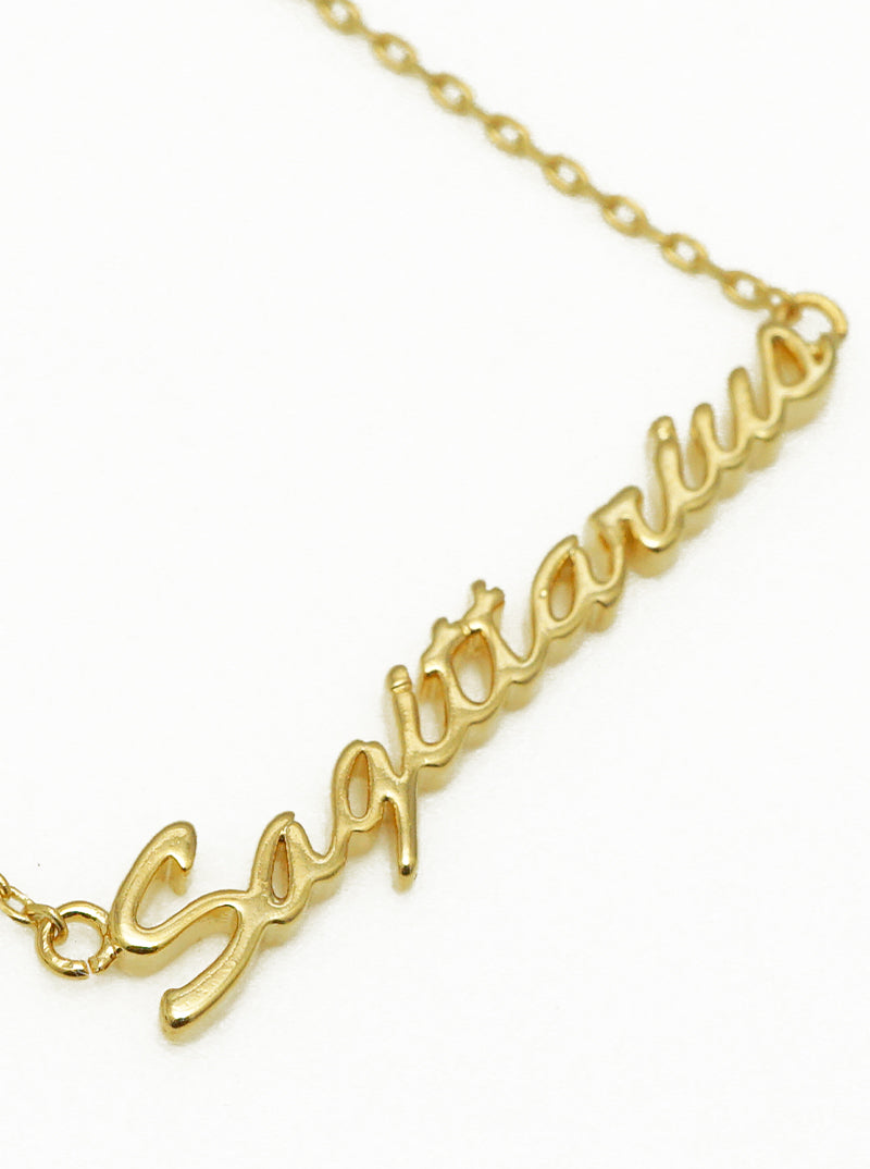 18k Gold Dipped Zodiac Pendant Delicate Necklace