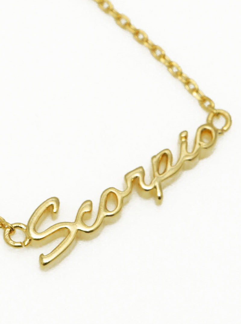 18k Gold Dipped Zodiac Pendant Delicate Necklace