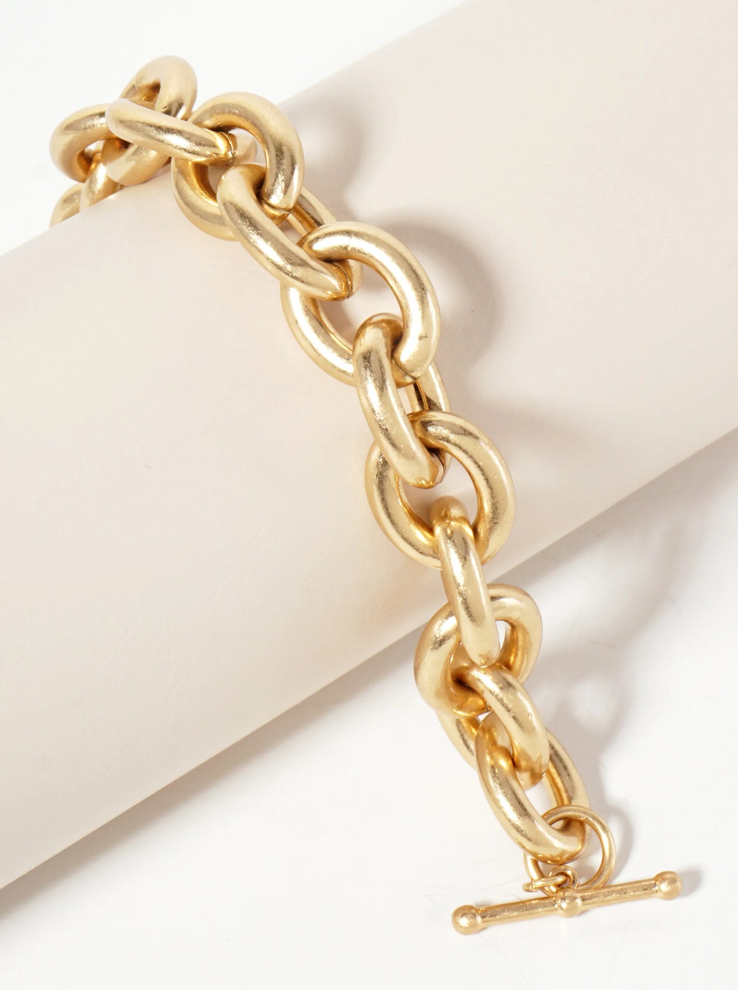 18mm Bold Link Chain Bracelet With Toggle-Closure