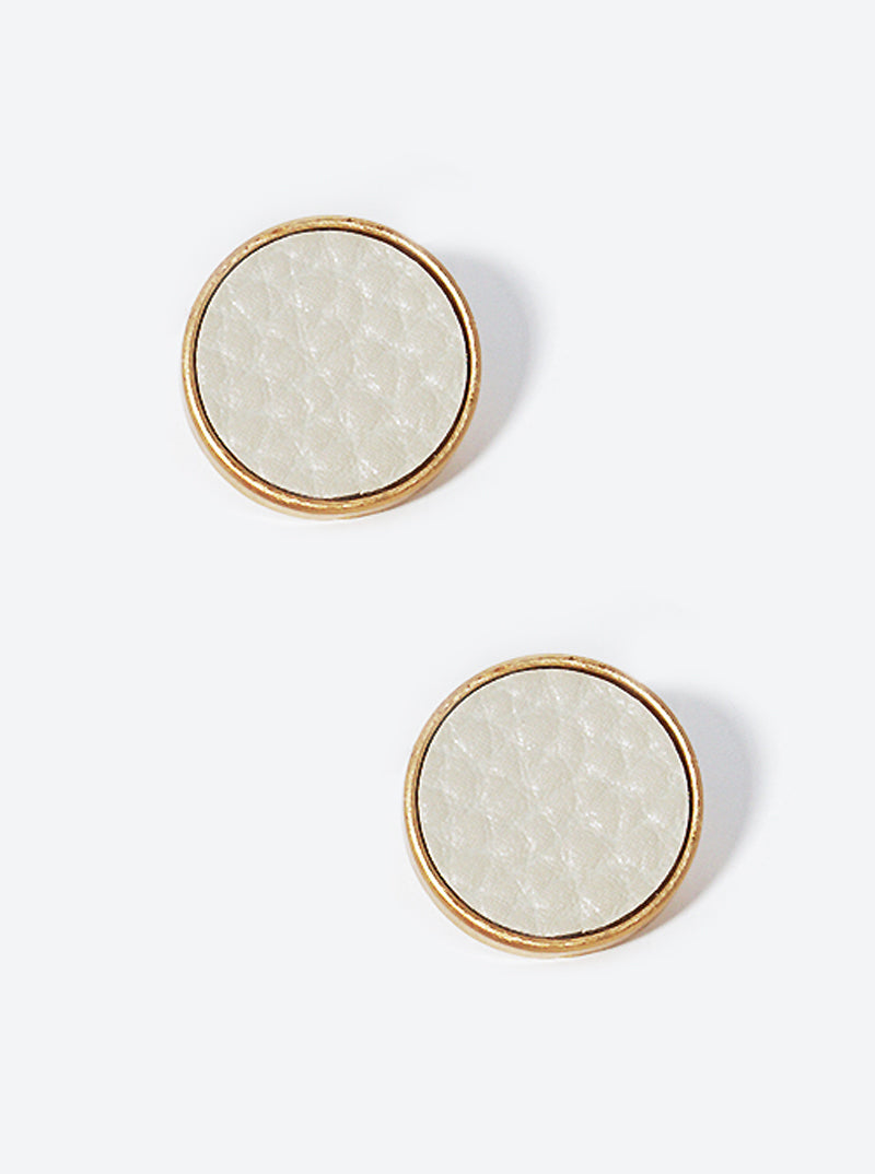 18mm Round-Shaped Button Stud Earrings