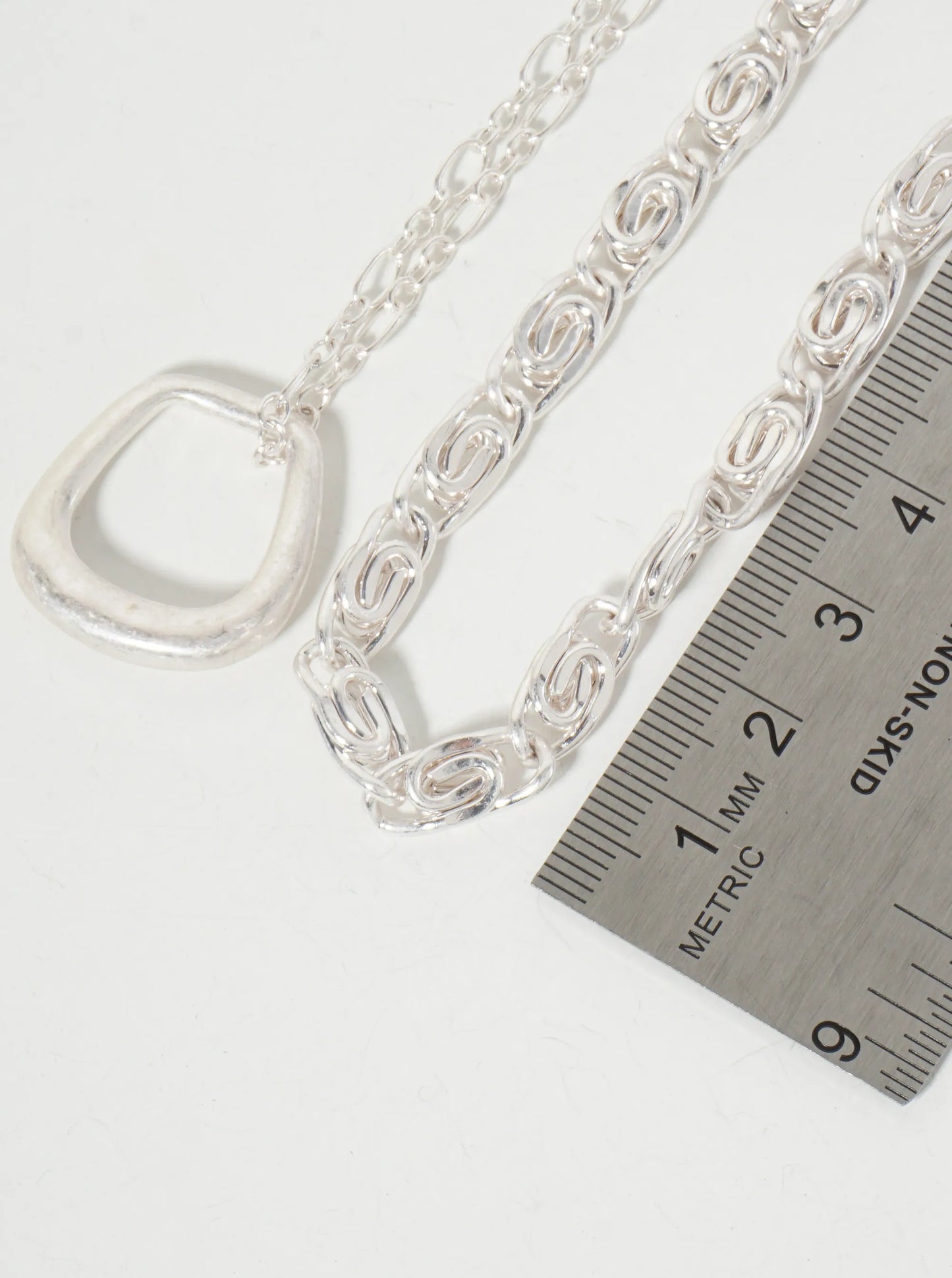 2-PC-Set Square Pendant Layered Necklace