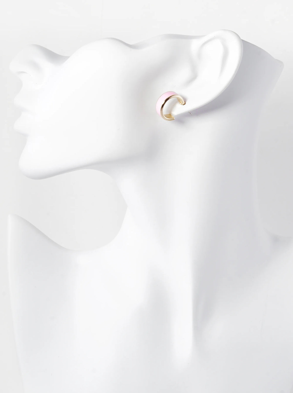 2-Pair Set 15mm Enamel Filled Open Hoop Earrings