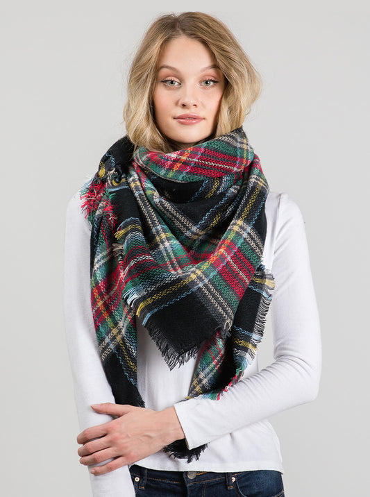 2025 Plaid Tartan Blanket Scarf