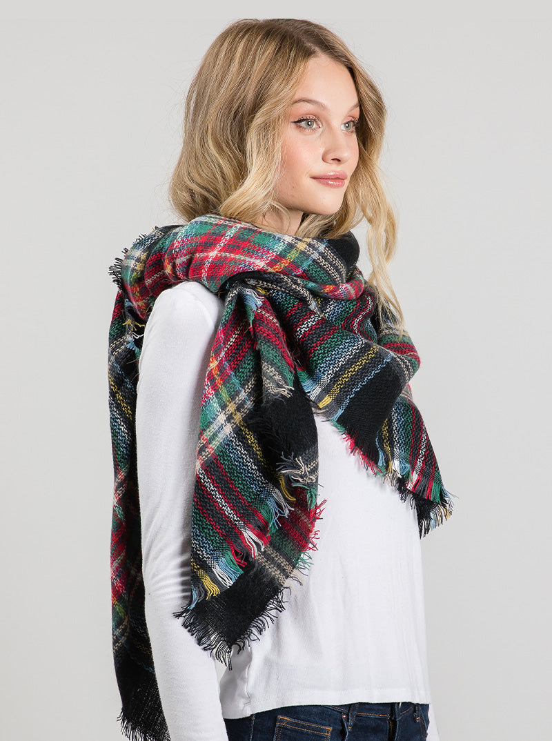 2025 Plaid Tartan Blanket Scarf