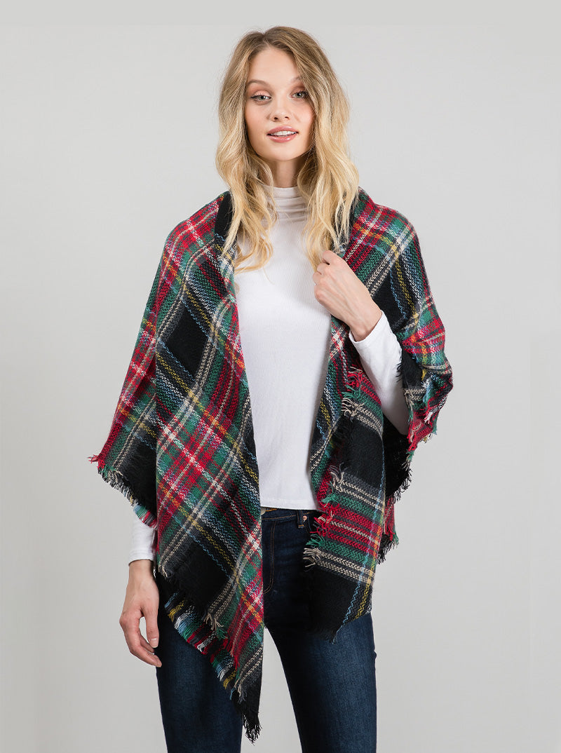 2025 Plaid Tartan Blanket Scarf