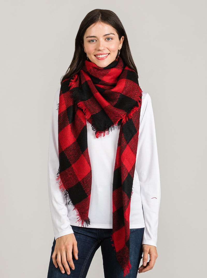 2025 Plaid Tartan Blanket Scarf
