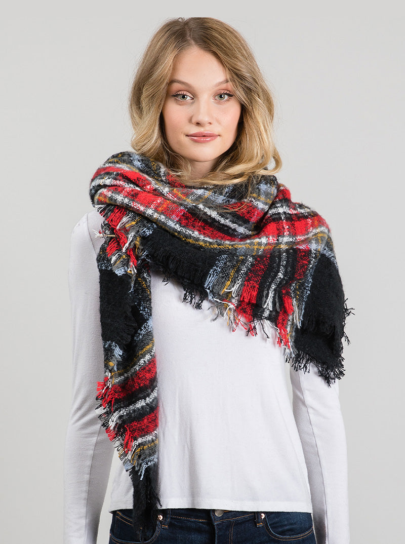 2025 Plaid Tartan Blanket Scarf