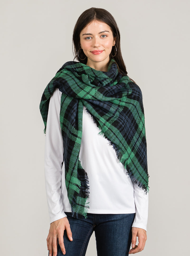 2025 Plaid Tartan Blanket Scarf