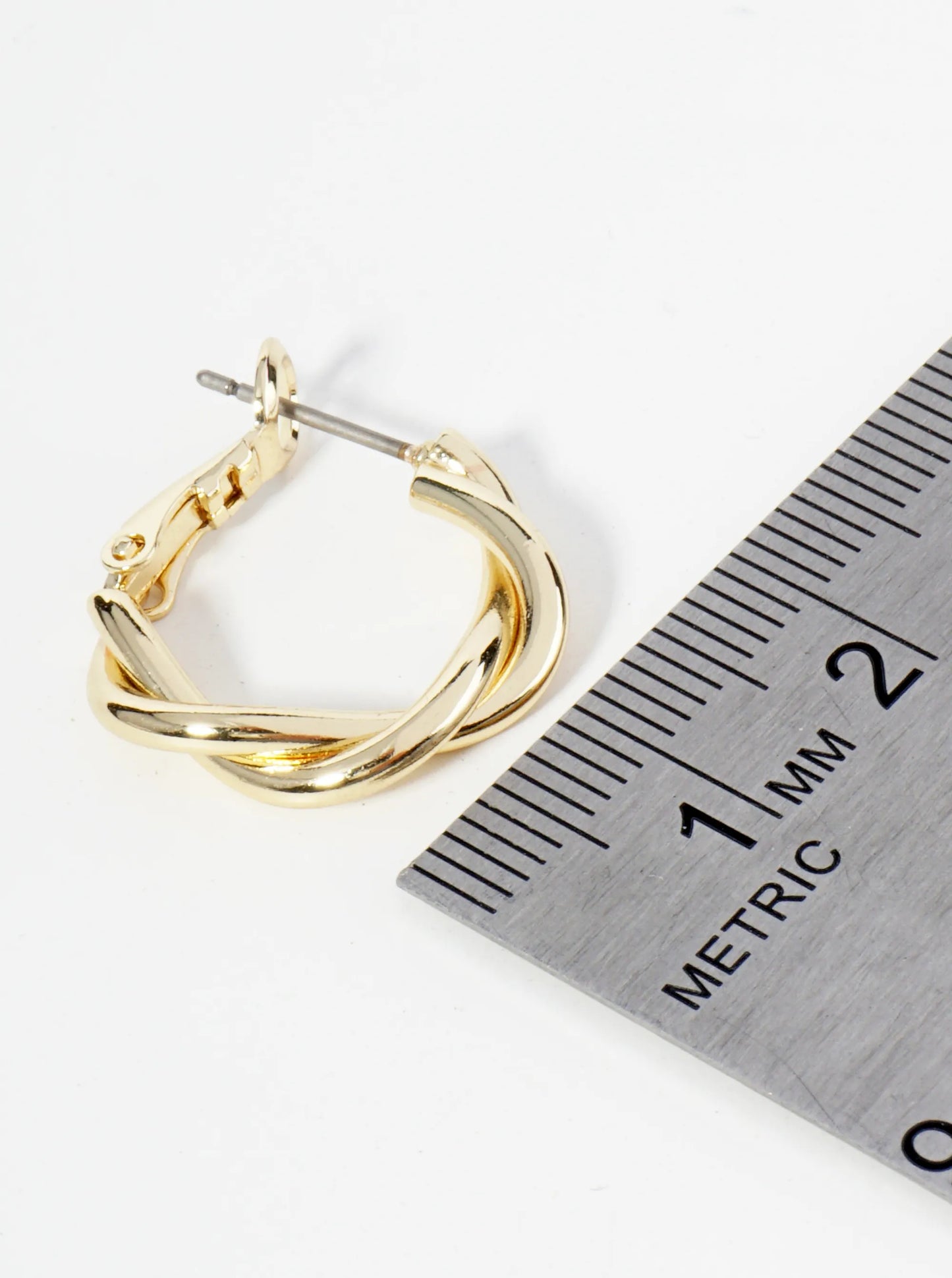 20mm 14K-Gold-Dipped Double Wire Wrapped Latch Back Hoop Earrings