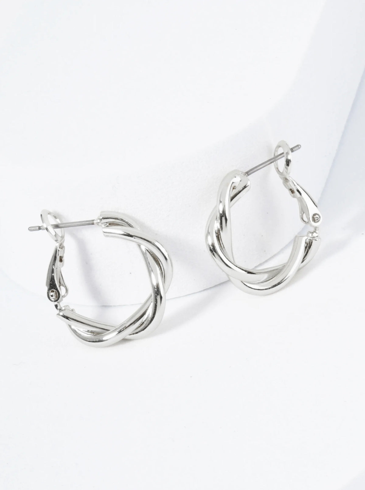 20mm 14K-Gold-Dipped Double Wire Wrapped Latch Back Hoop Earrings