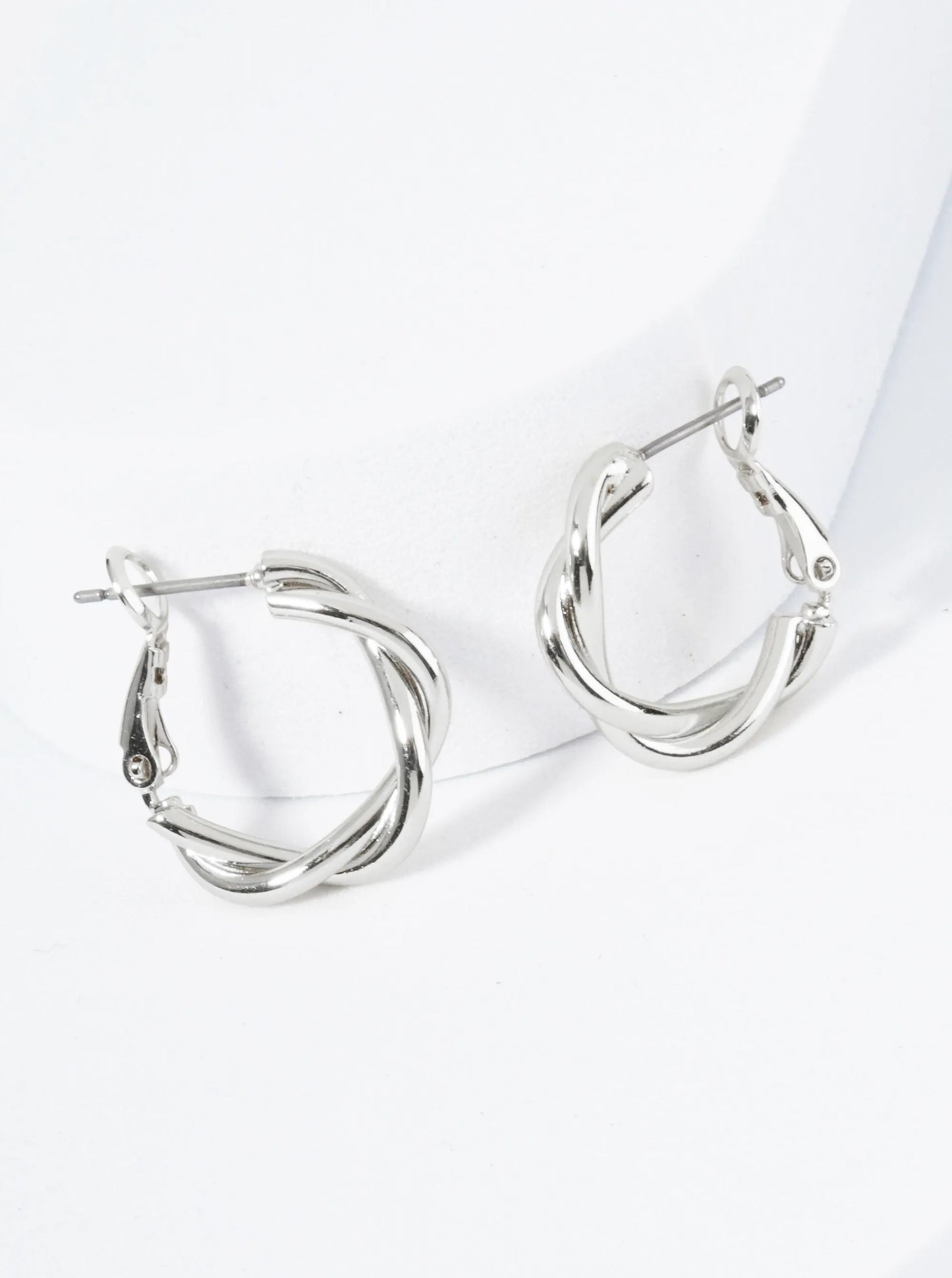 20mm 14K-Gold-Dipped Double Wire Wrapped Latch Back Hoop Earrings