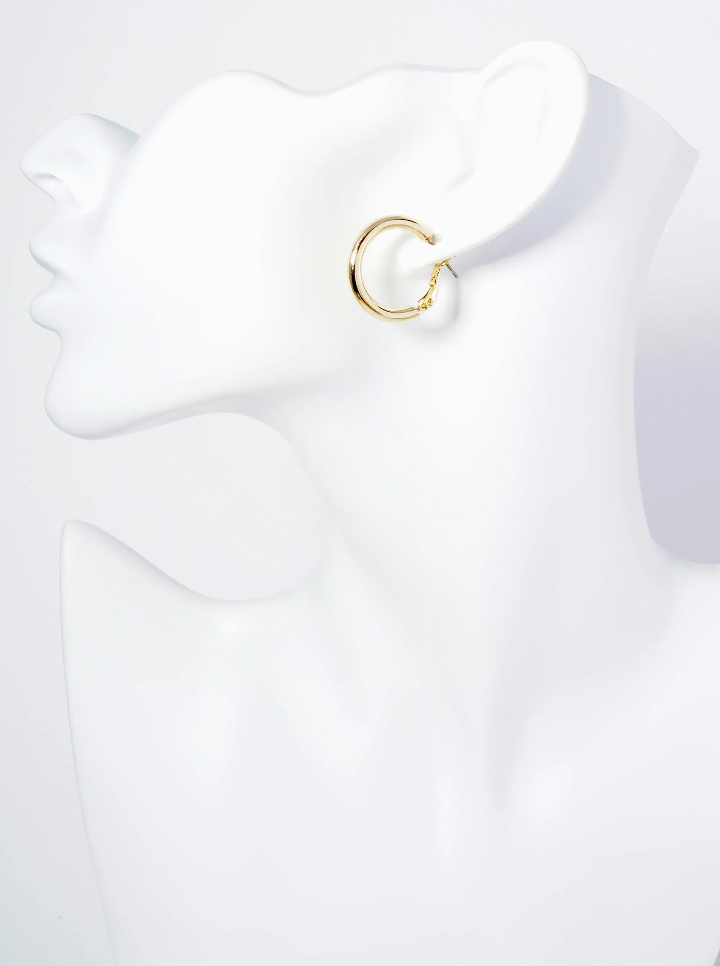 20mm 14K-Gold-Dipped Latch Back Hoop Earrings With 2 And A Half Mm Thickness