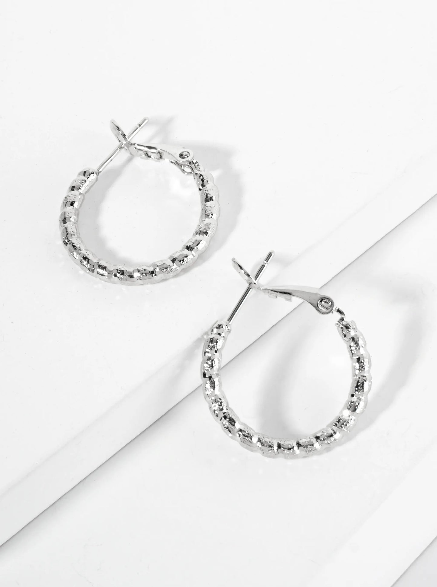 20mm 14K-Gold-Dipped Latch-Back Hoop Earrings With A Texture That Maximizes Shine