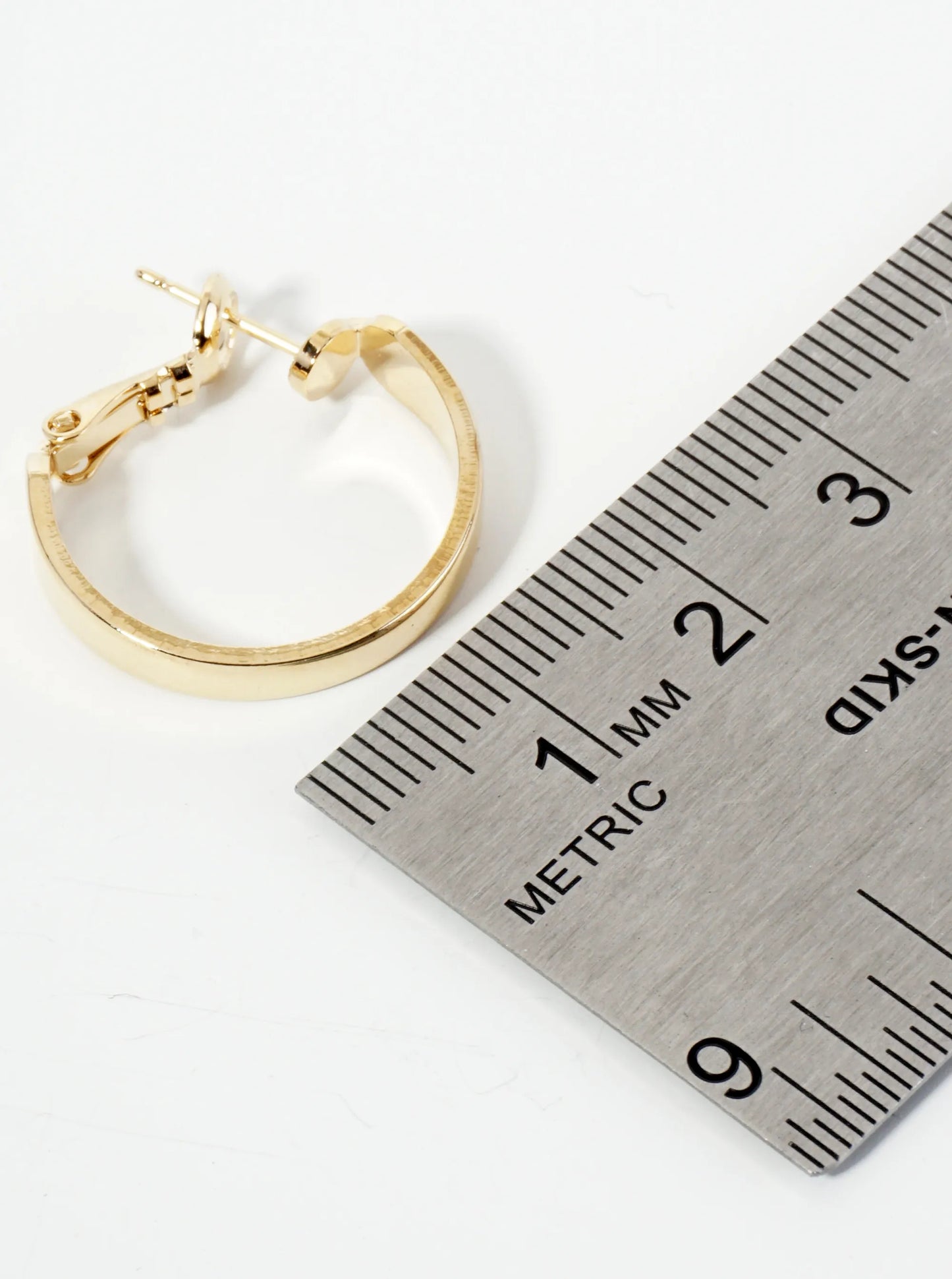 20mm 14K-Gold-Dipped Polished Brass Latch-Back Hoop Earrings