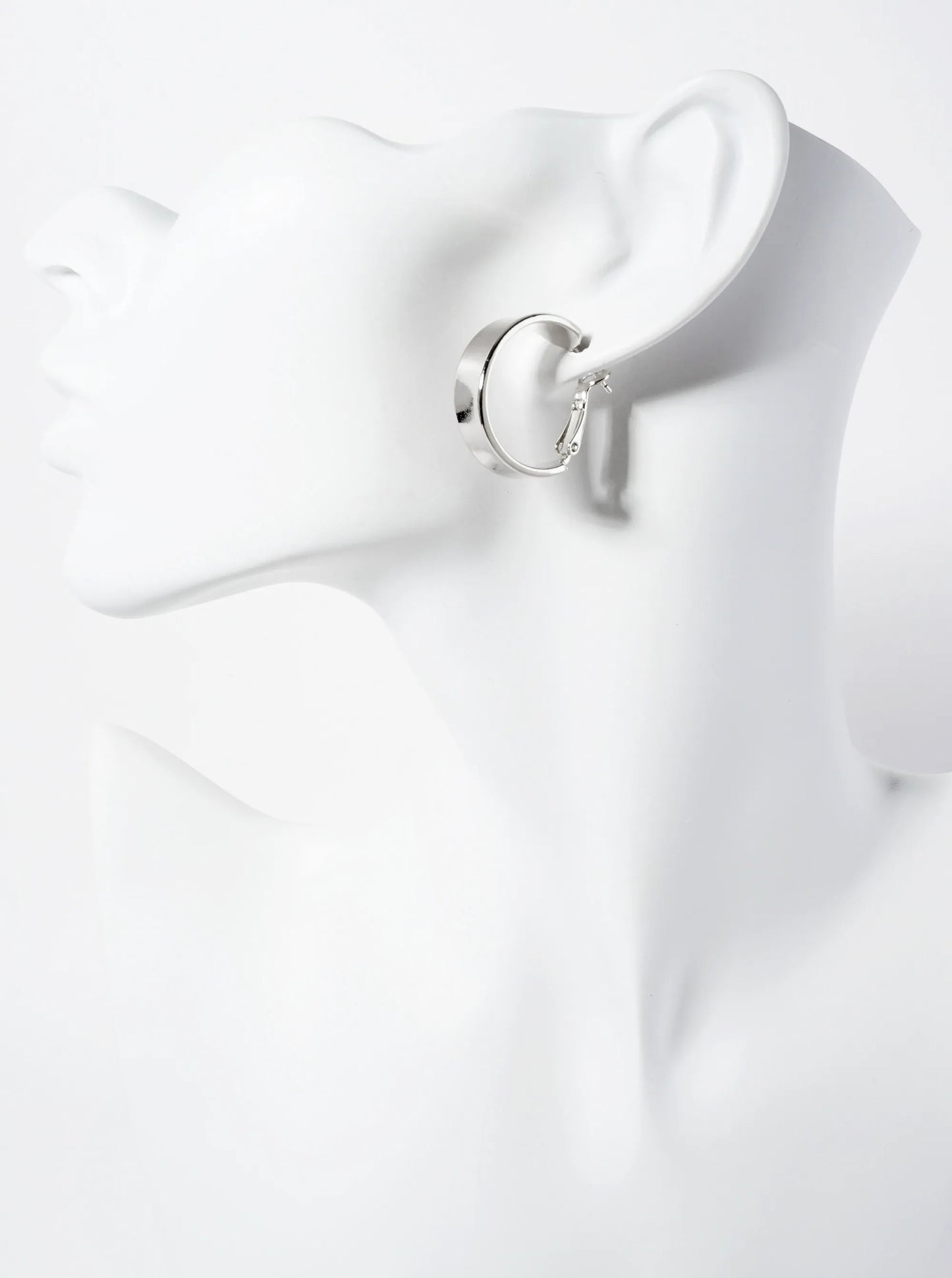20mm 14K-Gold-Dipped Polished Brass Latch-back Hoop Earrings With 7mm Thickness