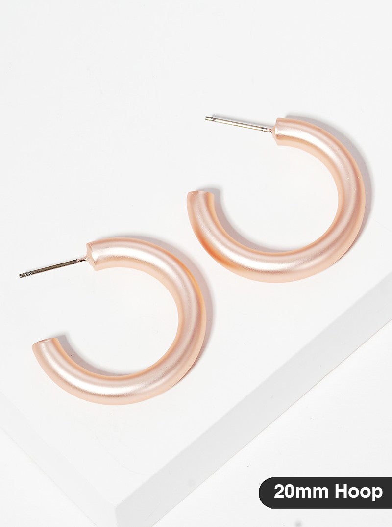 20mm Bold Brass Hollow Hoop Earrings