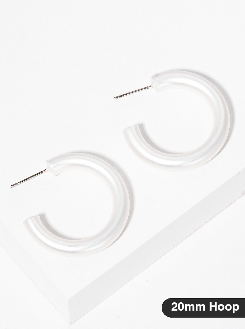 20mm Bold Brass Hollow Hoop Earrings