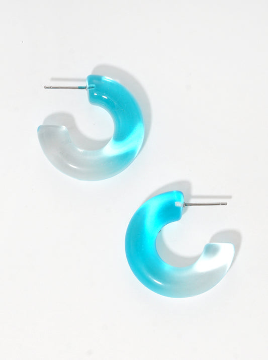 20mm Color Lucite Hoop Earrings