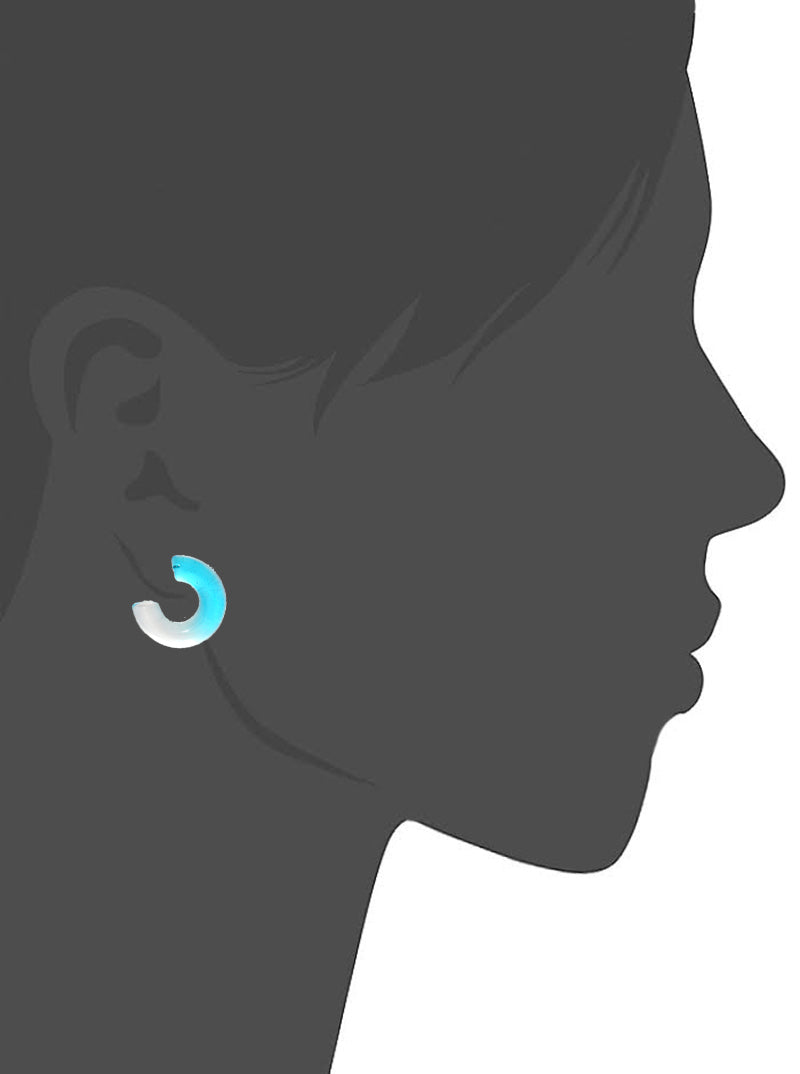 20mm Color Lucite Hoop Earrings